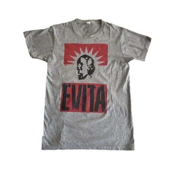 SM 2012 NYC Broadway Tony Award Musical‎ Revival Evita Gray T Shirt B'Way Merch - Picture 1 of 5